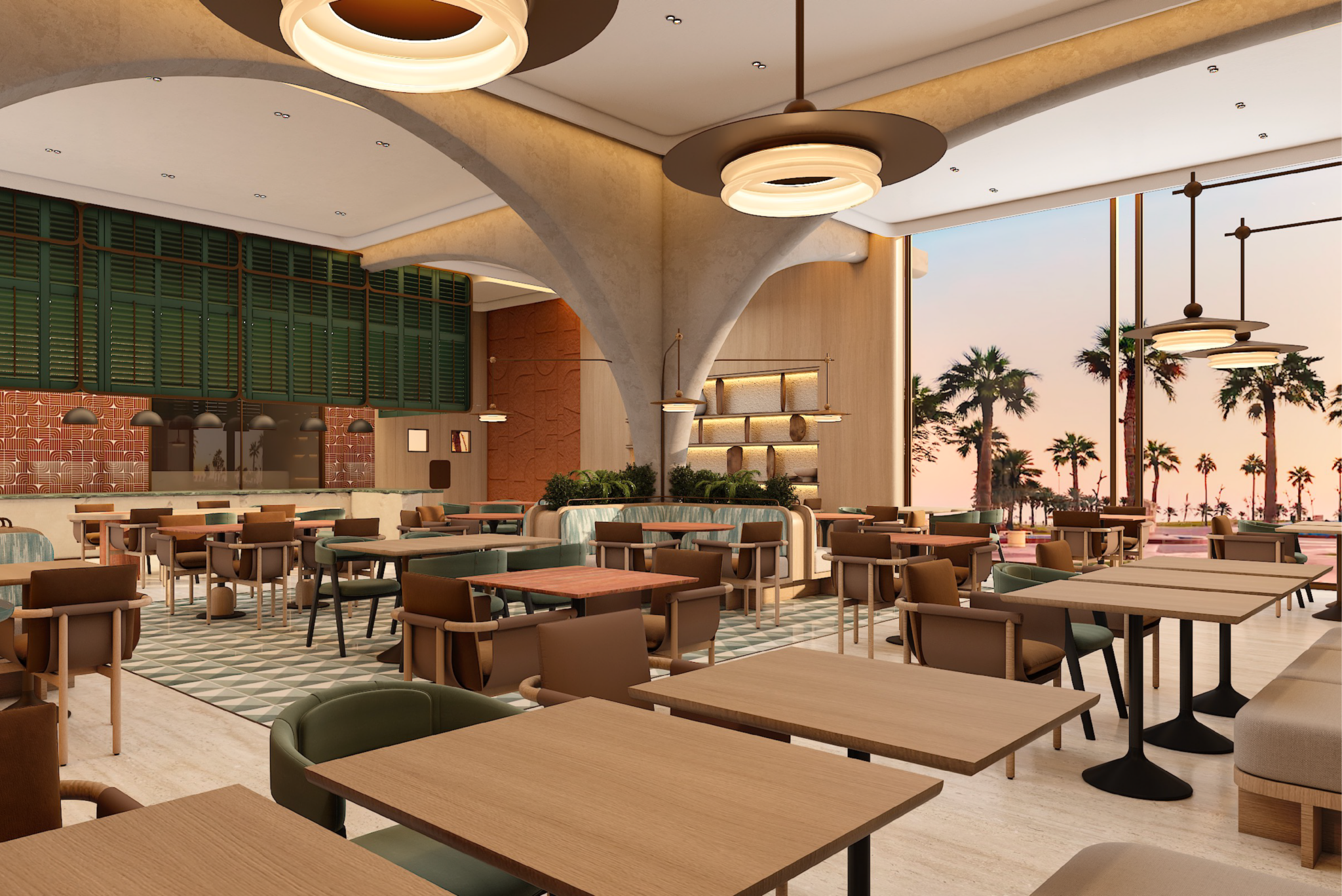 The Palm Qassim Handwritten Collection – Main Restaurant | فندق ذا بالم القصيم، هاندريتن كوليكشن – المطعم الرئيسي